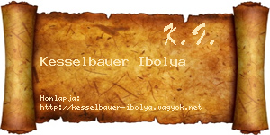 Kesselbauer Ibolya névjegykártya